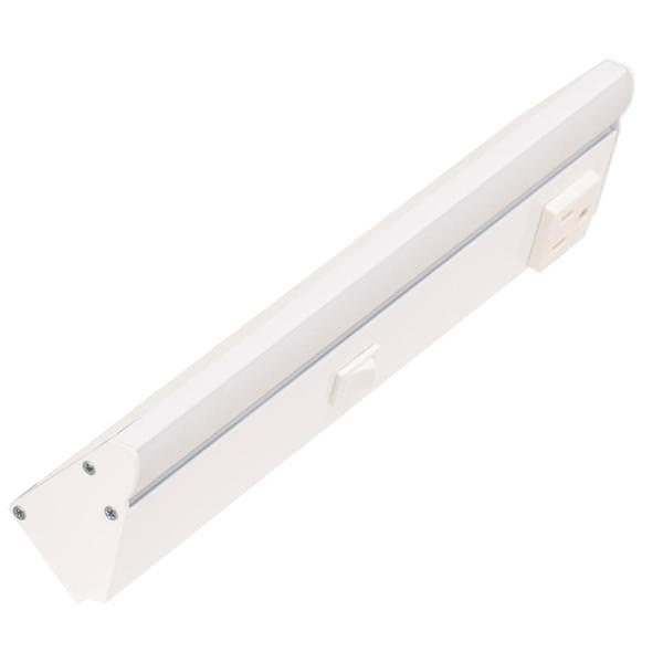 10.5" 2 watt 120 volt Cool White White LED Lighted Power Strip